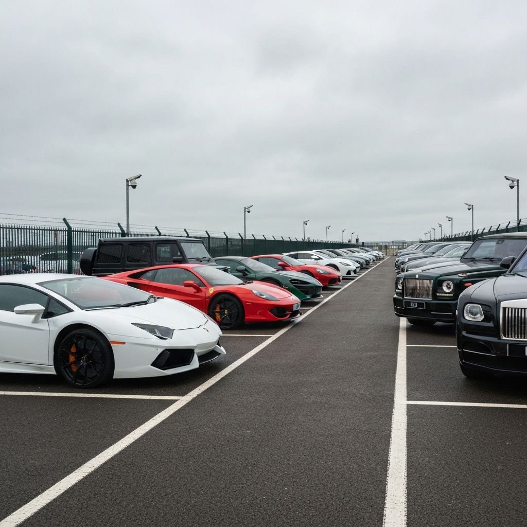 Luxury supercar on scenic road
